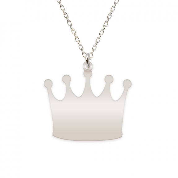 King - Colier din argint 925 personalizat cu text - coroana King - Colier din argint 925 personalizat cu text - coroana