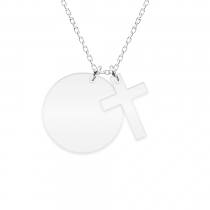 Krust - Colier personalizat banut si cruce din argint 925