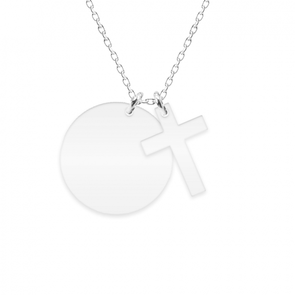 Krust - Colier personalizat banut si cruce din argint 925