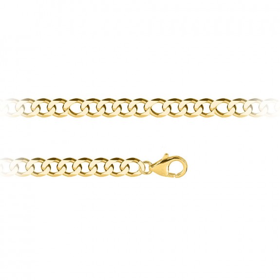 Lantisor CURB 3mm din argint 925 placat cu aur galben 24K Lantisor CURB 3mm din argint 925 placat cu aur galben 24K