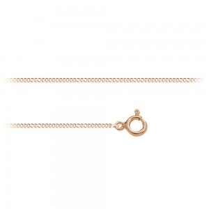 Lantisor CURB 1.3 mm din argint 925 placat cu aur roz - Infinity