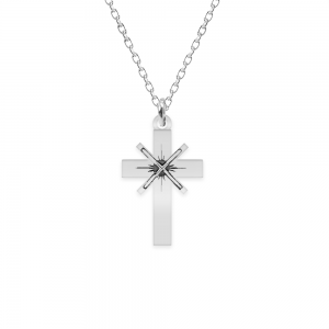 Lea - Colier personalizat cruce din argint 925