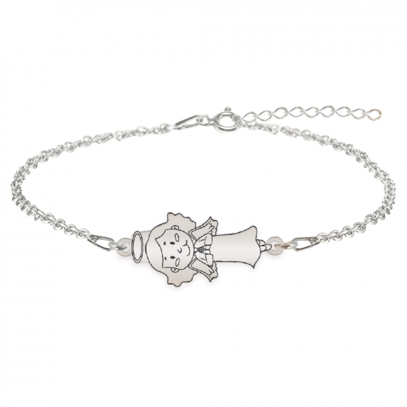 Little Angel - Bratara personalizata fetita ingeras din argint 925