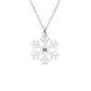 Little Snowflake - Colier personalizat fulg si litera din argint 925