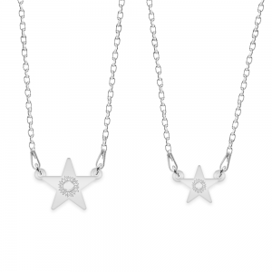 Little Star - Set coliere personalizate cu steluta din argint 925