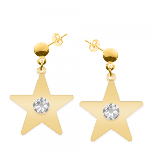 Little Star - Cercei personalizati steluta cu tija din argint 925 placat cu aur galben 24K Little Star - Cercei personalizati steluta cu tija din argint 925 placat cu aur galben 24K