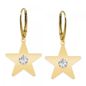 Little Star - Cercei personalizati steluta cu leverback din argint 925 placat cu aur galben 24K Little Star - Cercei personalizati steluta cu leverback din argint 925 placat cu aur galben 24K