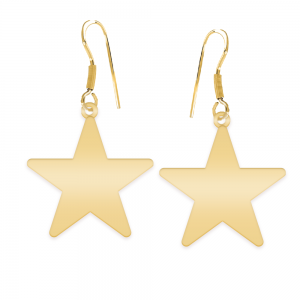 Little Star - Cercei personalizati steluta cu tortita deschisa din argint 925 placat cu aur galben 24K Little Star - Cercei personalizati steluta cu tortita deschisa din argint 925 placat cu aur galben 24K