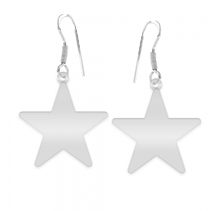 Little Star - Cercei personalizati steluta cu tortita deschisa din argint 925