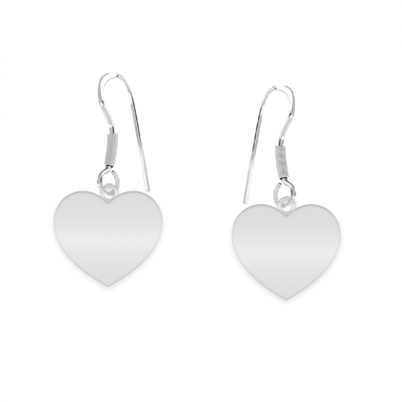 Lolita - Cercei personalizati inimioara cu tortita deschisa din argint 925