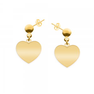 Lolita - Cercei personalizati inimioara cu tija din argint 925 placat cu aur galben 24K Lolita - Cercei personalizati inimioara cu tija din argint 925 placat cu aur galben 24K