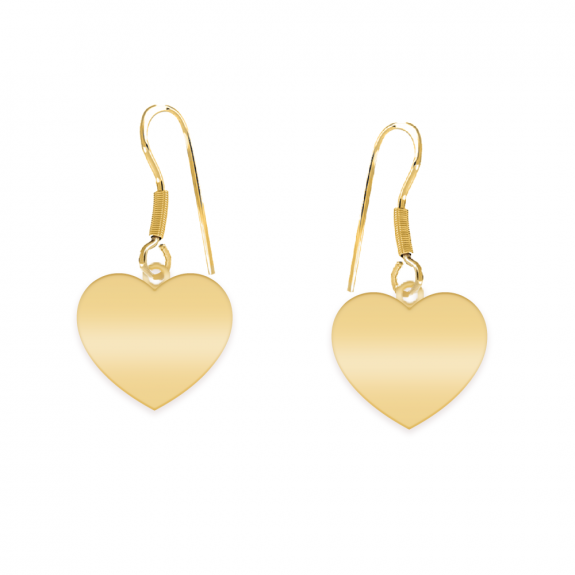 Lolita - Cercei personalizati inimioara cu tortita deschisa din argint 925 placat cu aur galben 24K Lolita - Cercei personalizati inimioara cu tortita deschisa din argint 925 placat cu aur galben 24K