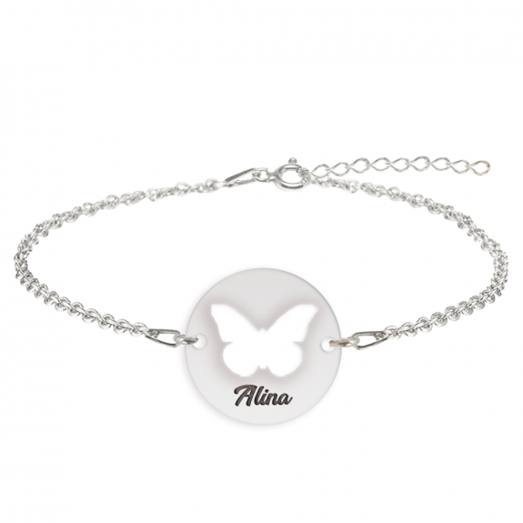 Lolo - Bratara argint 925 personalizata cu fluturas decupat din argint 925