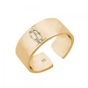 Lora - Inel reglabil personalizat cu doi batranei din argint 925 placat cu aur galben 24K Lora - Inel reglabil personalizat cu doi batranei din argint 925 placat cu aur galben 24K