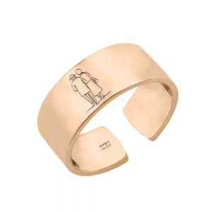 Lora - Inel reglabil personalizat cu doi batranei din argint 925 placat cu aur roz Lora - Inel reglabil personalizat cu doi batranei din argint 925 placat cu aur roz