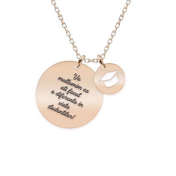 Magsiter - Colier personalizat profesor din argint 925 placat cu aur roz Magsiter - Colier personalizat profesor din argint 925 placat cu aur roz