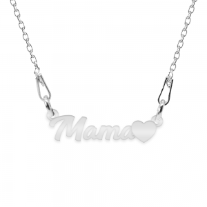 Mommy - Colier personalizat inimioara din argint 925 - Mama