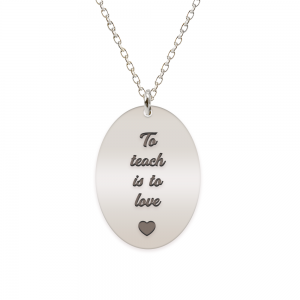 Master - Colier personalizat absolvire "To teach is to love" din argint 925
