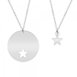 Mavi - Set coliere personalizate cu banut si steluta din argint 925