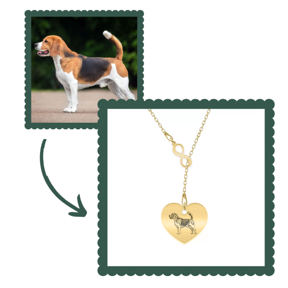 Me - Colier personalizat asimetric cu fotografie inimioara si infinit din argint 925 placat cu aur galben 24K