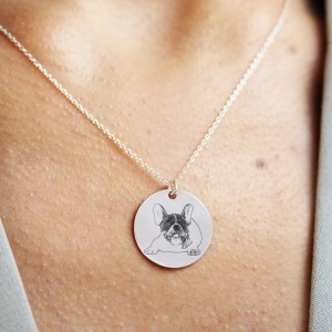 Me - Colier personalizat cu fotografie si banut cu o gaura din argint 925 Me - Colier personalizat cu fotografie si banut cu o gaura din argint 925