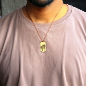 Me - Colier personalizat cu fotografie si dog tag din argint 925 Me - Colier personalizat cu fotografie si dog tag din argint 925