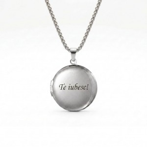 Me - Colier personalizat cu fotografie si locket rotund din otel inoxidabil Me - Colier personalizat cu fotografie si locket rotund din otel inoxidabil
