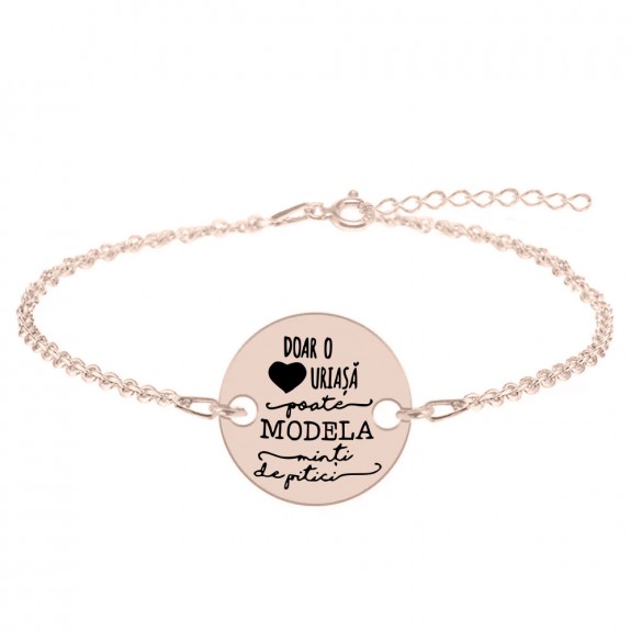 Mia - Bratara personalizata pentru educatoare/invatatoare/profesoara din argint 925 placat cu aur roz Mia - Bratara personalizata pentru educatoare/invatatoare/profesoara din argint 925 placat cu aur roz