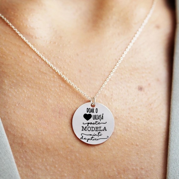 Mia - Colier personalizat pentru educatoare/invatatoare/profesoara din argint 925 placat cu aur roz