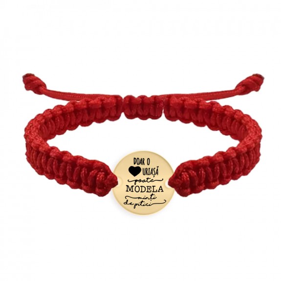 Mia - Bratara personalizata snur impletit pentru educatoare/invatatoare/profesoara din argint 925 placat cu aur galben 24 karate Mia - Bratara personalizata snur impletit pentru educatoare/invatatoare/profesoara din argint 925 placat cu aur galben 24 karate