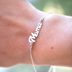 Mommy - Bratara personalizata din argint 925 placat cu aur galben 24K- Mama Mommy - Bratara personalizata din argint 925 placat cu aur galben 24K- Mama