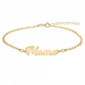 Mommy - Bratara personalizata din argint 925 placat cu aur galben 24K- Mama Mommy - Bratara personalizata din argint 925 placat cu aur galben 24K- Mama