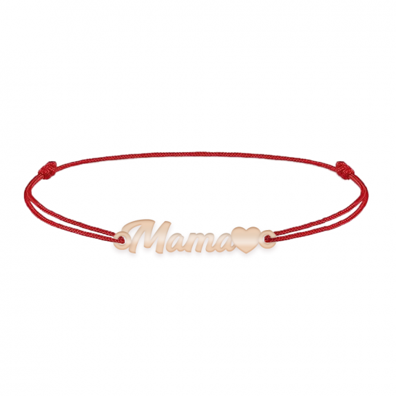 Mommy - Bratara personalizata snur cu inscriptia mama din argint 925 placat cu aur roz Mommy - Bratara personalizata snur cu inscriptia mama din argint 925 placat cu aur roz