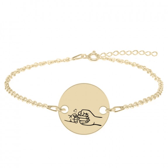 Nala - Bratara personalizata cu banut pentru mama din Aur 14 karate - 12mm Nala - Bratara personalizata cu banut pentru mama din Aur 14 karate - 12mm