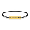 Nasty - Bratara personalizata snur si tablita din argint 925 placat cu aur galben 24K Nasty - Bratara personalizata snur si tablita din argint 925 placat cu aur galben 24K