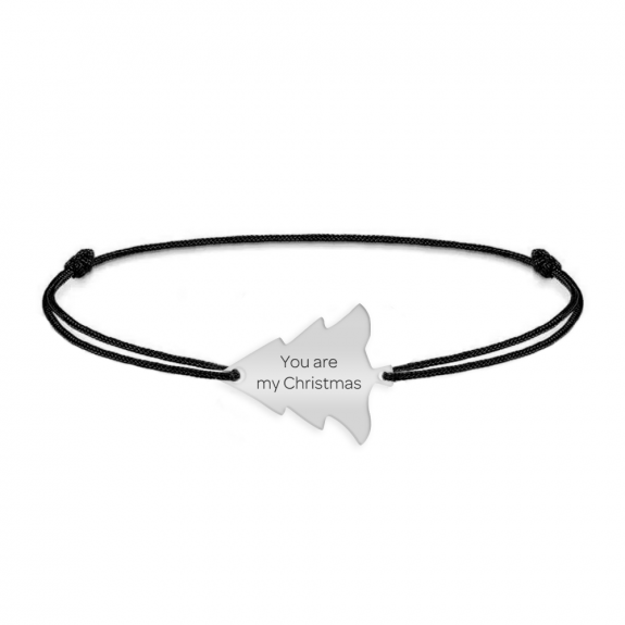 Noel - Bratara bradut argint 925 personalizata cu mesaj - snur