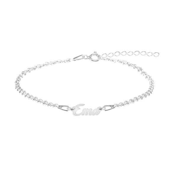 Name - Bratara cu nume personalizata pentru picior din argint 925