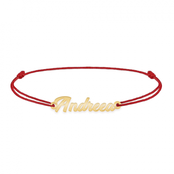 Nomine - Bratara snur personalizata cu nume din argint 925 placat cu aur galben 24K Nomine - Bratara snur personalizata cu nume din argint 925 placat cu aur galben 24K