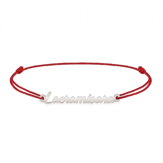Nomine - Bratara snur personalizata cu nume din argint 925