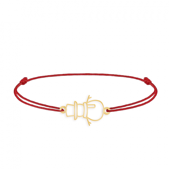 Olaf - Bratara snur om de zapada din argint 925 placat cu aur galben 24K