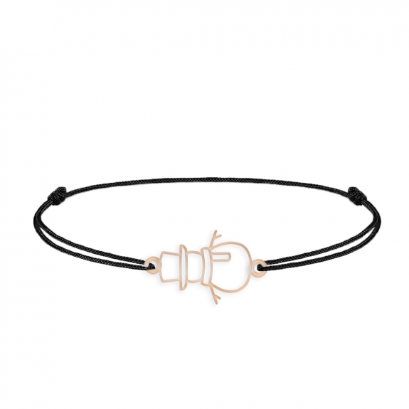 Olaf - Bratara snur om de zapada din argint 925 placat cu aur roz Olaf - Bratara snur om de zapada din argint 925 placat cu aur roz