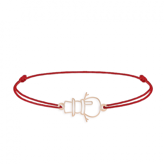 Olaf - Bratara snur om de zapada din argint 925 placat cu aur roz Olaf - Bratara snur om de zapada din argint 925 placat cu aur roz