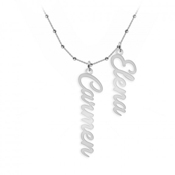 Olelo - Colier bile argint 925 personalizat cu nume Olelo - Colier bile argint 925 personalizat cu nume