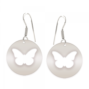 Papilio - Cercei personalizati banut cu fluturas decupat din argint 925