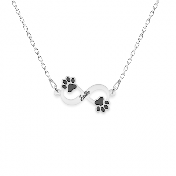 Niky - Colier personalizat infinit si labute cu nume din argint 925 Niky - Colier personalizat infinit si labute cu nume din argint 925