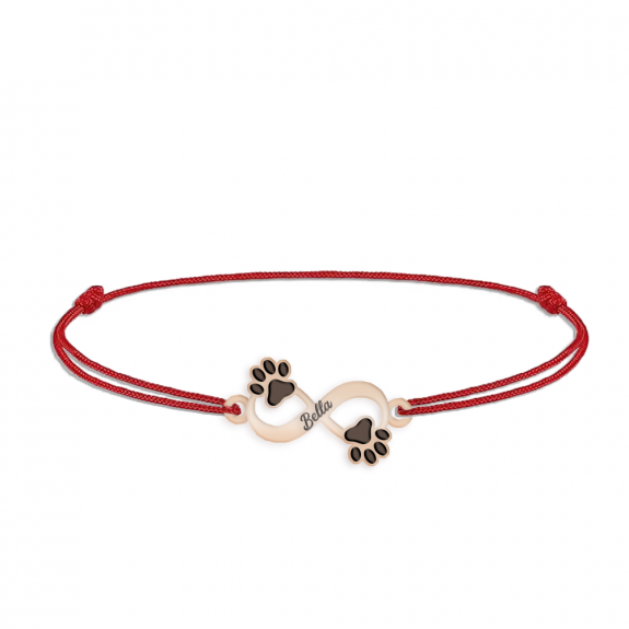 Niky - Bratara personalizata snur infinit si labute cu nume din argint 925 placat cu aur roz Niky - Bratara personalizata snur infinit si labute cu nume din argint 925 placat cu aur roz