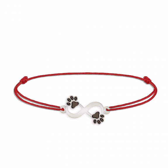 Niky - Bratara personalizata snur infinit si labute cu nume din argint 925