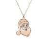 Santa - Colier personalizat Mos Craciun din argint 925 placat cu aur roz