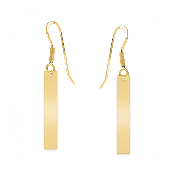 Sara- Cercei personalizati din argint  925 placat cu aur galben 24K