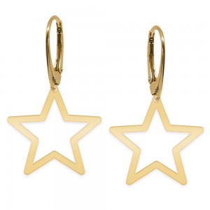 Selena - Cercei personalizati stea din argint 925 placat cu aur galben 24k Selena - Cercei personalizati stea din argint 925 placat cu aur galben 24k